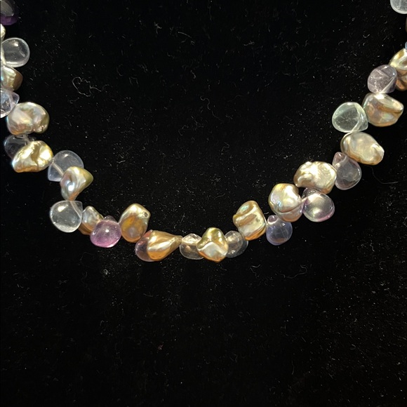 Honora natural freshwater pearl and gemstone strand - Picture 2 of 4